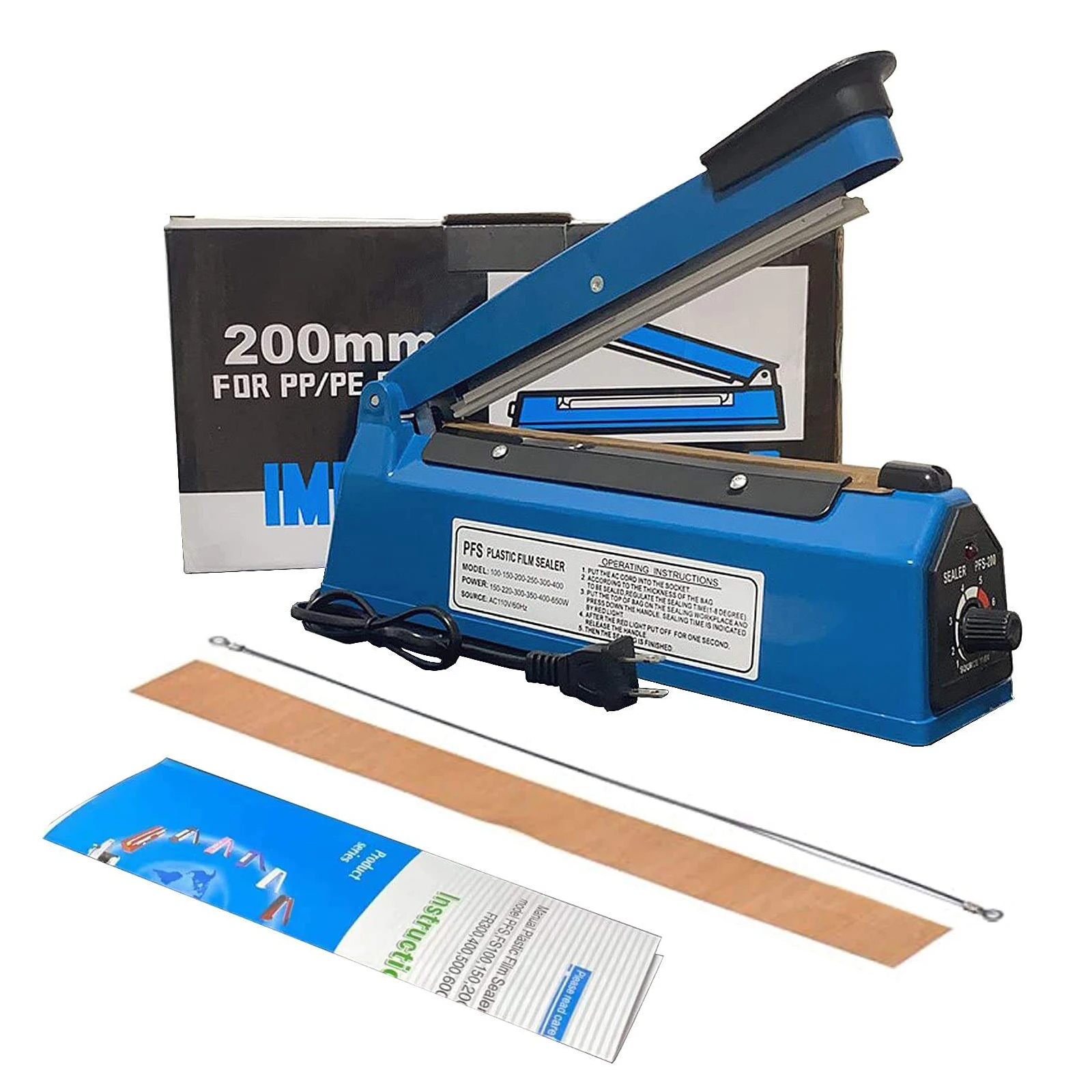 Buy METRONIC Impulse Sealer 16 inch Manual Heat Sealer Machine for Plastic  Bags Shrink Wrap Bag Sealers Heavy Duty Sealing Machine With Repair Kit  Blue Online at desertcartINDIA