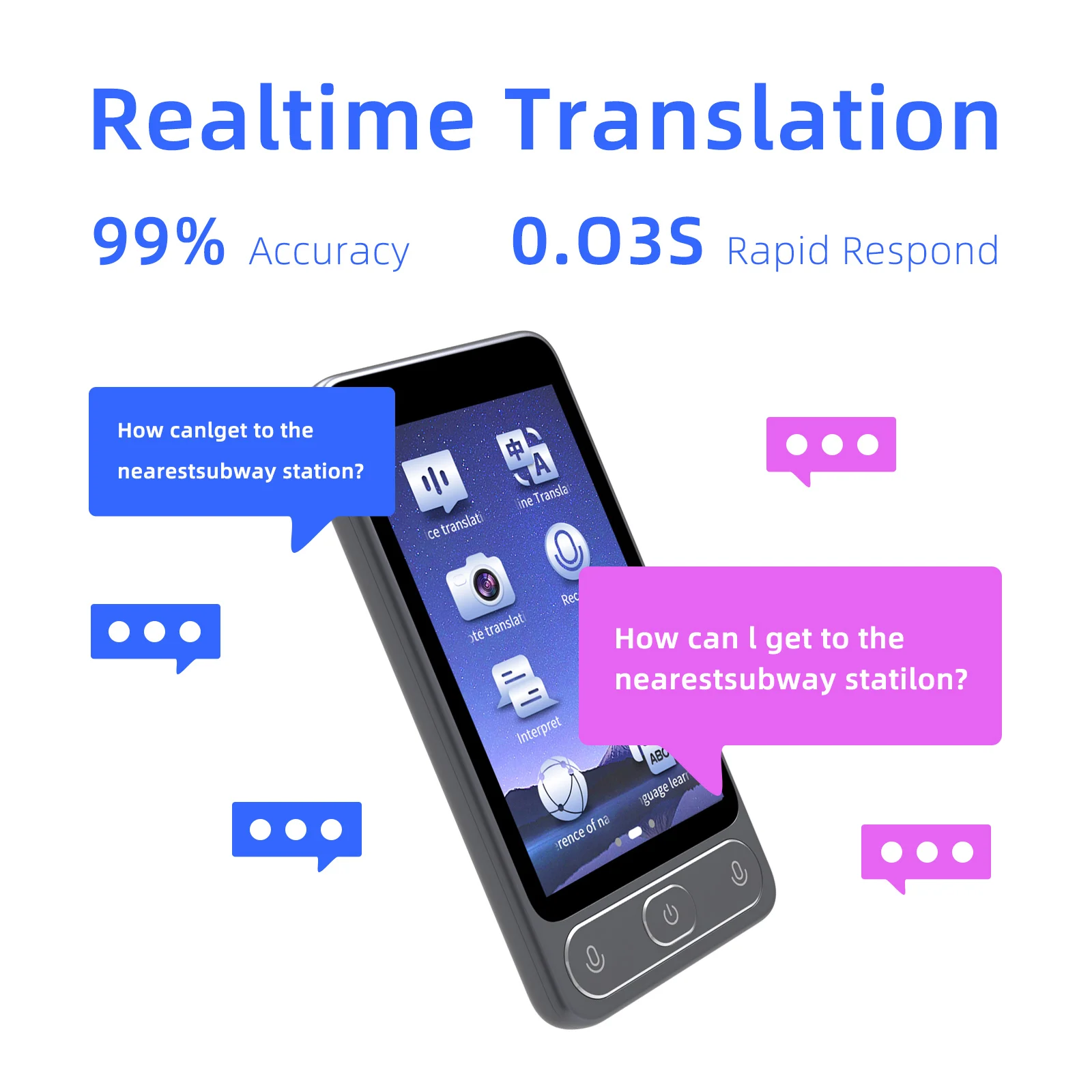 Wholesale Tr10 138 Languages Real Time Translator Portable Voice Translator Device HD Touch Screen Photo Offline Translation details