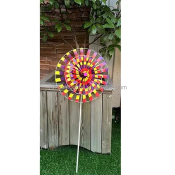High Quality PVC Garden Windmills Beautiful Poly Petal Plastic Pinwheel Toy for Kids Wholesale Supplies for Holidays