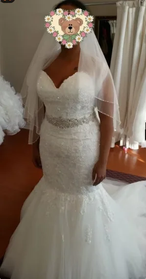 LL034 Bridal Dress Country African Wedding Gowns Vintage Lace Vestido De Noiva Plus Size Wedding Dresses Mermaid Style