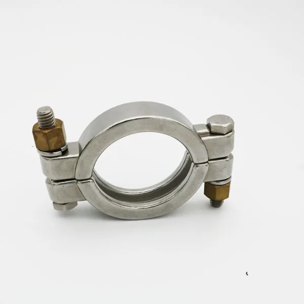 SS304 1" 1.5" high pressure double bolted stainless steel pipe clamps for TC fittings flan