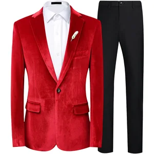 High Quality Plus Size Men's 2-Piece Suit Bowknot Single-Breasted Slim-Fit Wedding Groom Tuxedos Banquet YiFeng