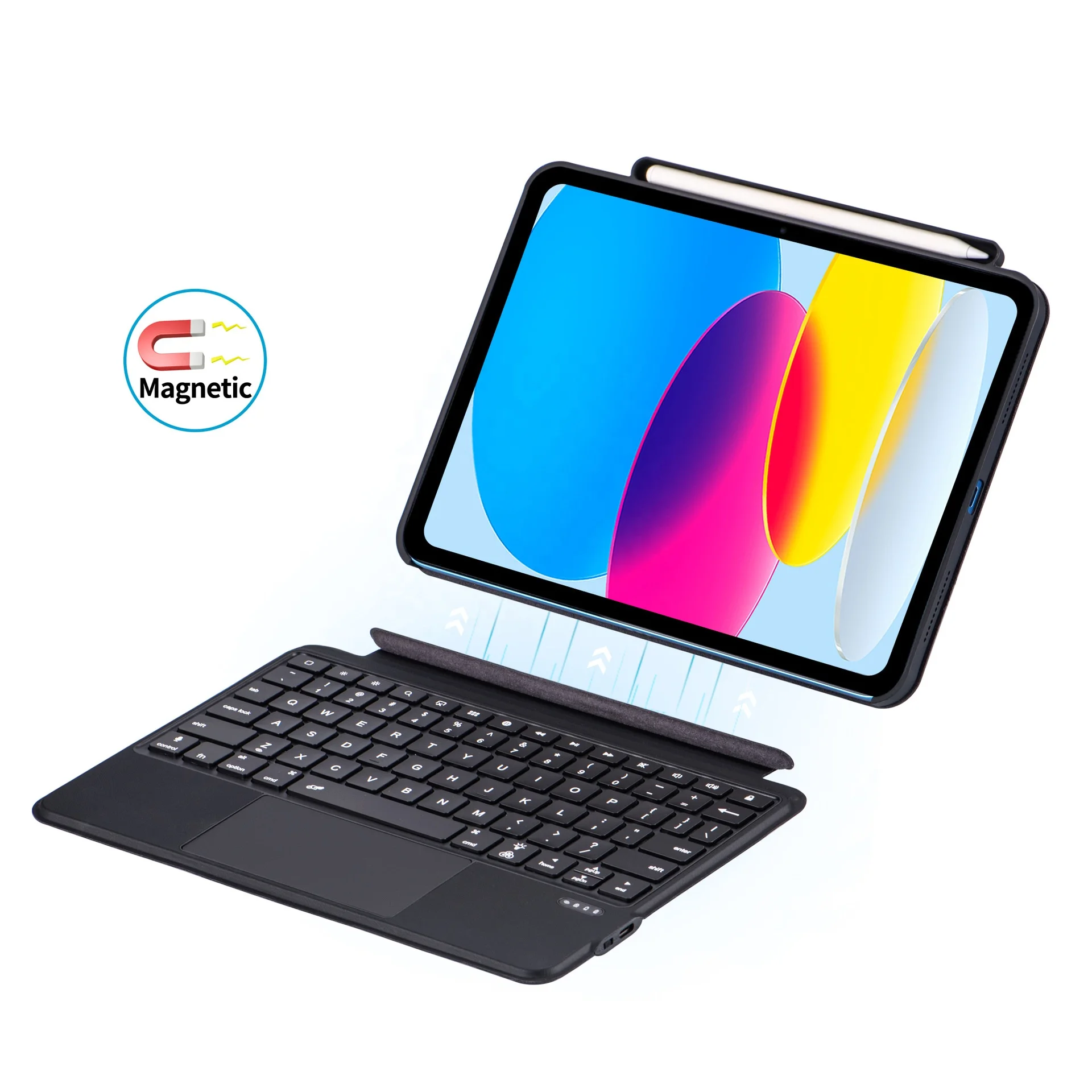 Keyboard Case for iPad 11 13 2024 With Kickstand Detachable Keyboard Tablet Case With Stand for iPad 12.9 10.2