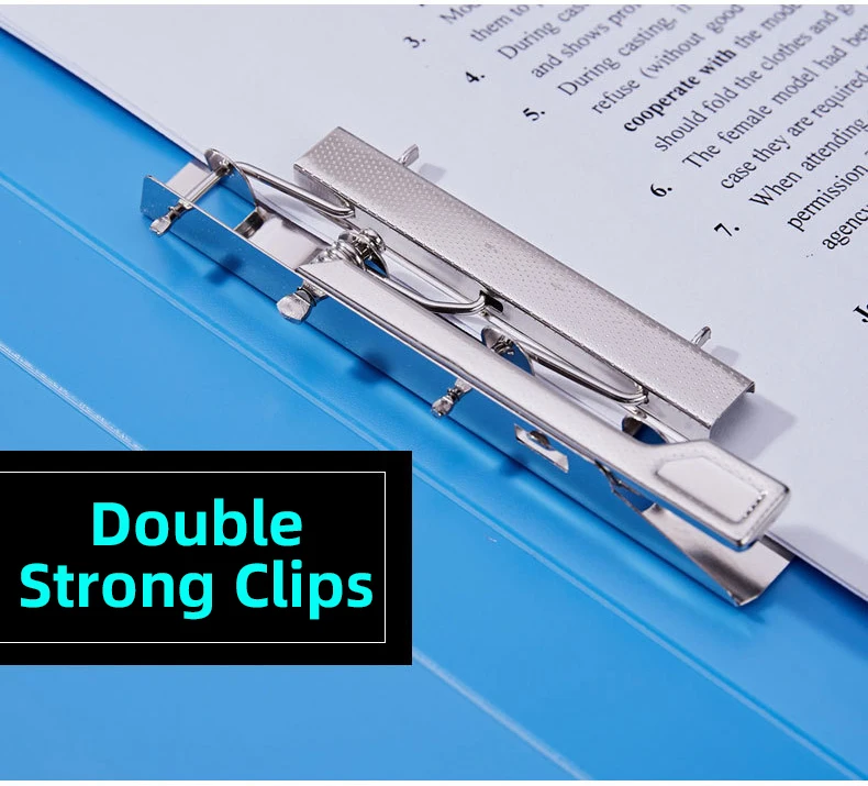 Pp Double Clip File Folder Spine Document Dual Clamp Office File Folder ...