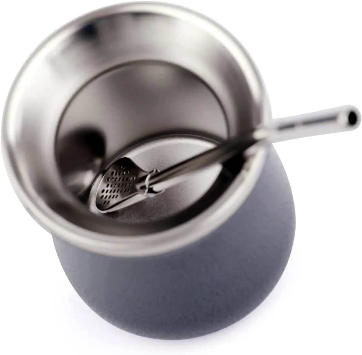 Yerba Mate Cup Stainless Steel Mate Cup And Bombilla Set 10oz Yerba Mate Gourd Double Walled Tea