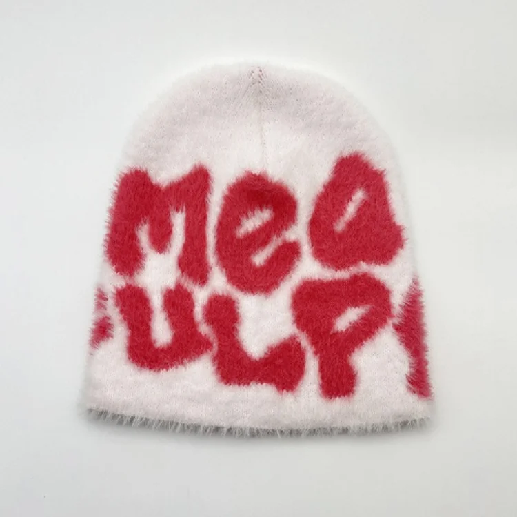 Fuzzy Y2K Mohair Hat - Westwood Beanie F-1957 Fashion 2024