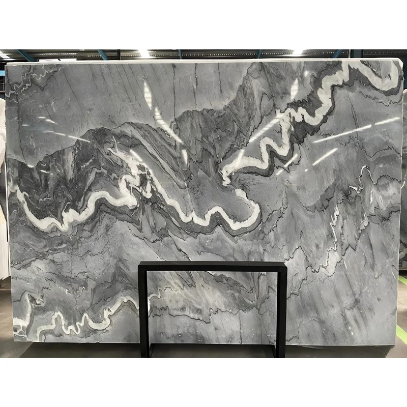 Ubin Dinding dan Lantai Dalam Ruangan Tahan Air dengan Permukaan Marmer Bruce Grey yang Dipoles, Garansi 1 Tahun, dan Solusi Desain Grafis