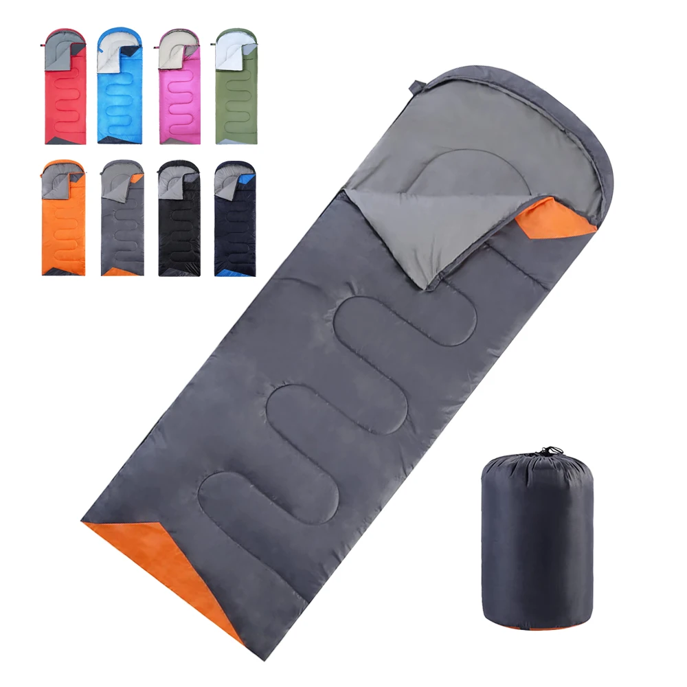 3 Season lightweight Portable Backpacking Envelope With Hood wearable Indoor high quality sleeping bag