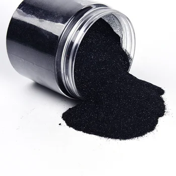 Wholesale 1Kg Ultra Fine Industrial Glitter Powder Bulk Pet Black Regular Glitter For Craft & Paint Decoration Black Glitter