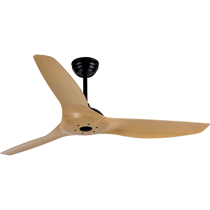 Nordic Simple Style DC Motor Remote Control 52 Inch Decorative Ceiling Fan Without Light Plastic Blades