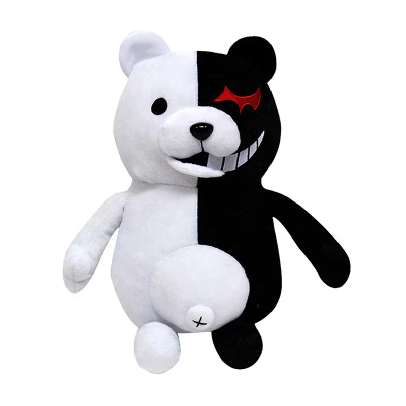 white and black teddy bear