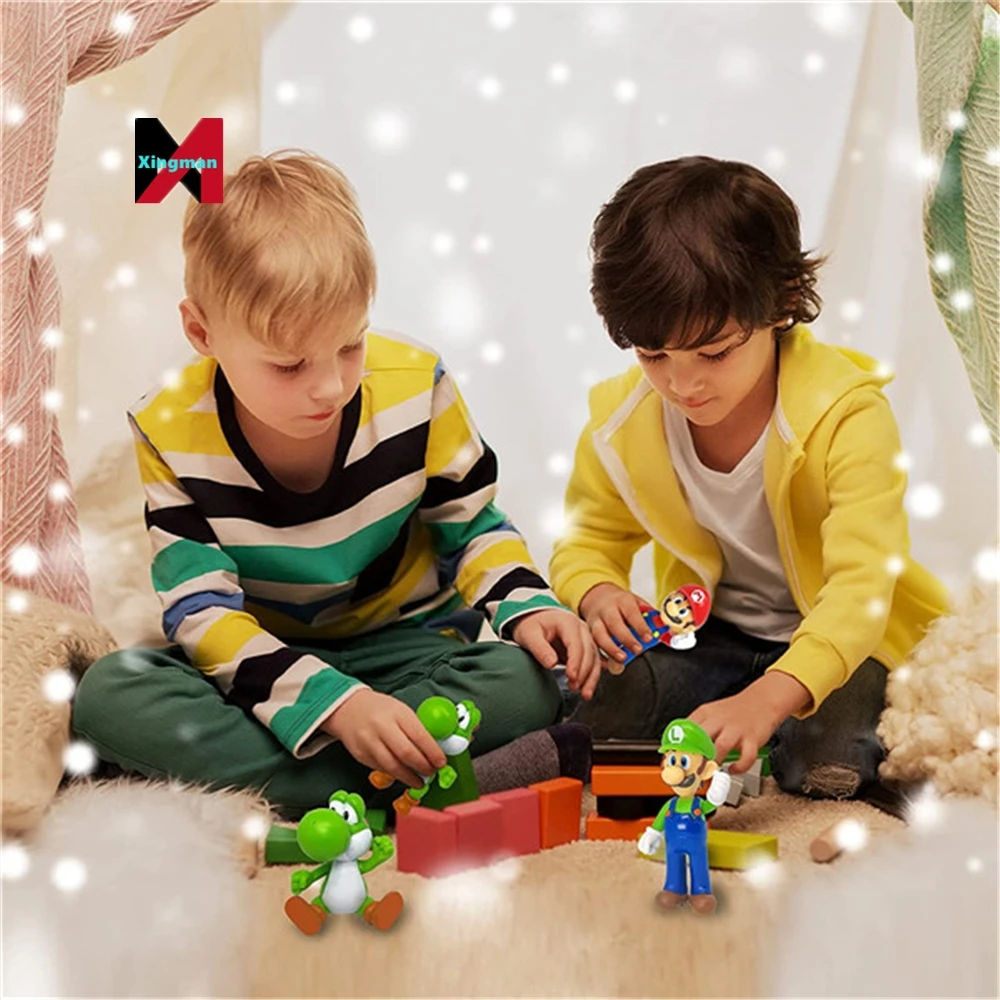 2024 New Arrival Cartoon Model PVC 3D Mario Bros Action Figures Toys Kids Girls Dolls