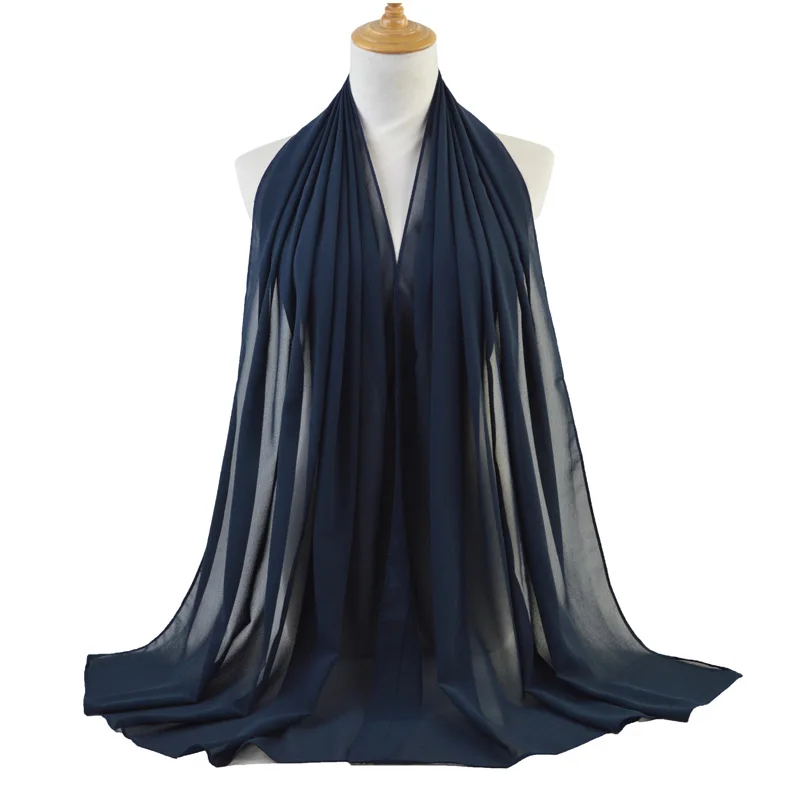 Solid Plain Chiffon Hijabs Turban Head Scarves OEM/ODM Available