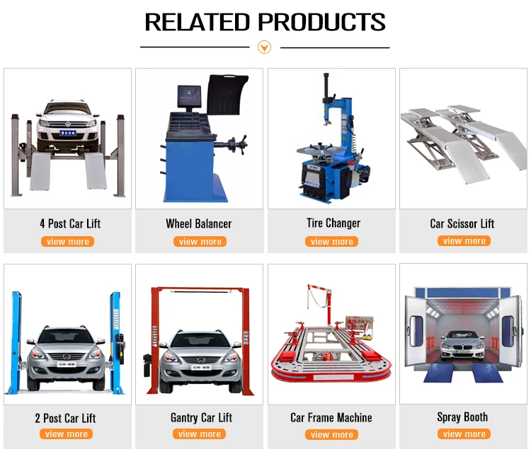 Full Set Car Equipment Spray Booth Car Frame Machine Wheel Alignment Machine Tire