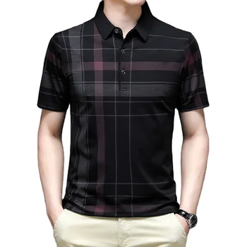 2022 New Arrival Short Sleeve Black Summer Clothing Fashion Loose Fit Korean Men's Polo Shirt