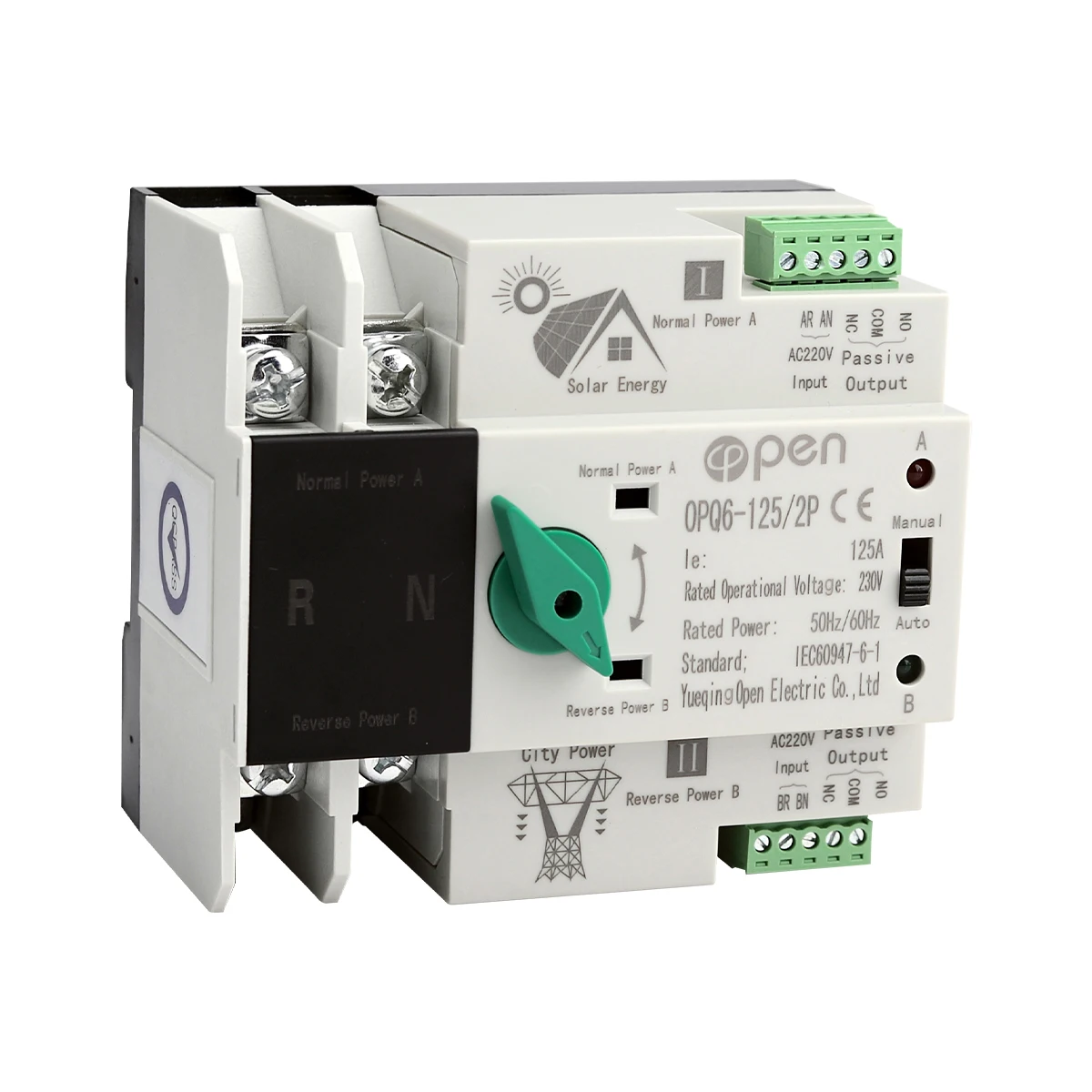 Din Rail Ats Pv Solar Inverter Dual Power Automatic Transfer Selector Switches Uninterrupted