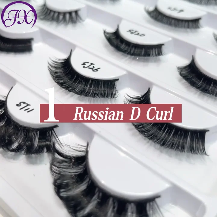 Custom Tray Faux Mink False Eyelashes D Curl Russian Eyelash Buy