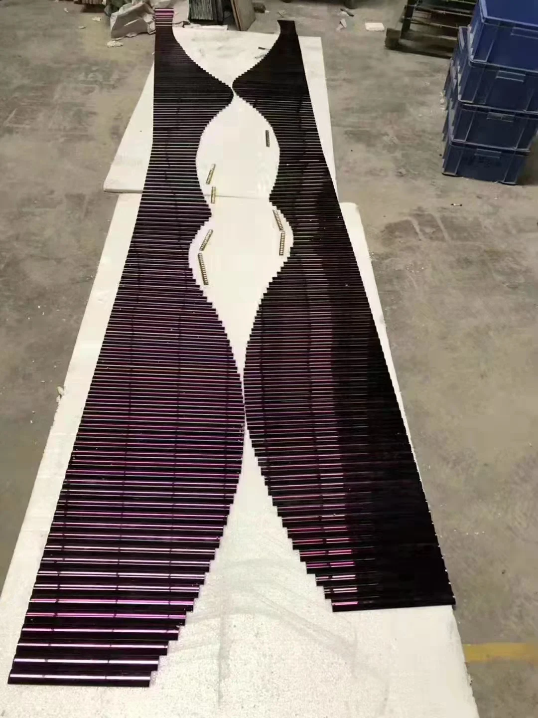 Custom Color Free Combination Glass Strip Wall Tile Transparent Solid Half Cylinder Mosaic