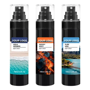 Ginger & Vanilla 100ml Men's Long-Lasting Deodorant Body Spray Refreshing Eau De Scent with Mineral Ingredients