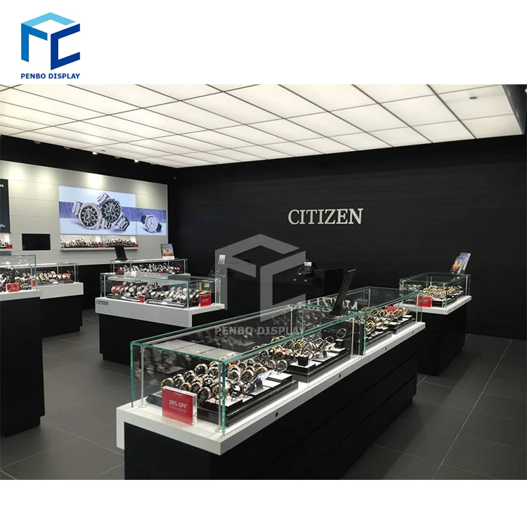 Alibaba Shop Display showcase Glass Watch Shop Counter Design for Sale