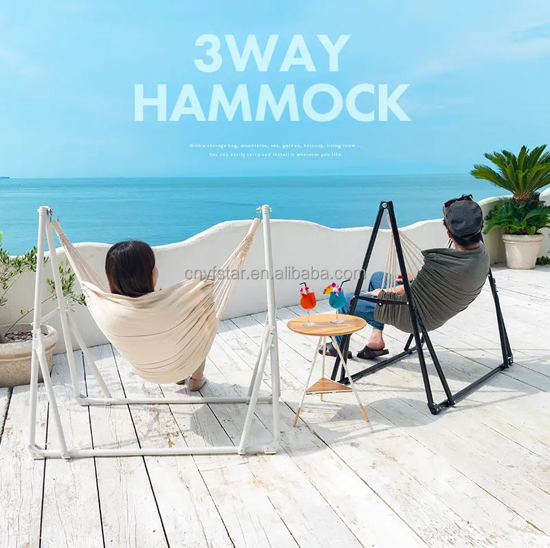 Freestanding Hammock Swing Folding Hammock Hanging Chair 3 Way Home