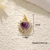 Pendentif zircon coeur améthyste