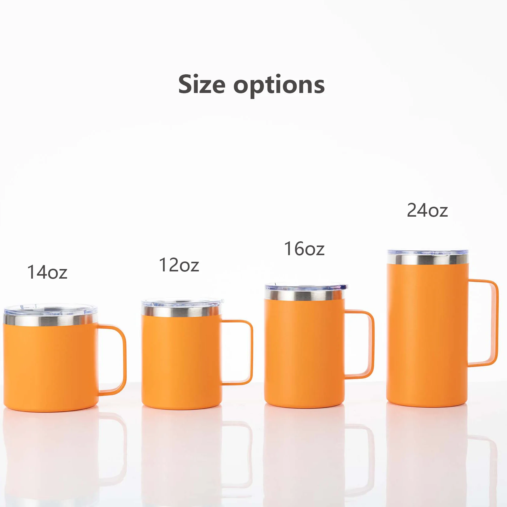 Wholesale 12oz, 14oz, 20oz Insulated Stainless Steel Travel Mug with Handle  - Perfect for Camping and Outdoor Use