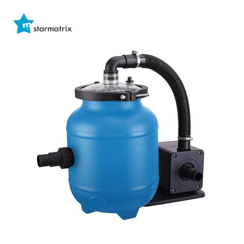 STARMATRIX 800-Gallon Sand Filter with EZ CLEAN 200 Swimming Pool Water Filters Balls Filtration System for Pool Cleaning