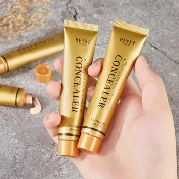 Small gold tube concealer foundation fluid is waterproof and sweat proof without removing pre-makeup BB cream