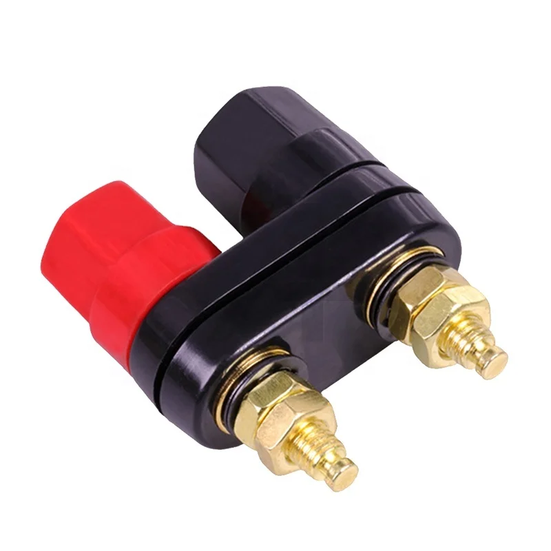 Dual Binding Post with 4mm Banana Plug Jacks, 2-Way Black and Red Term