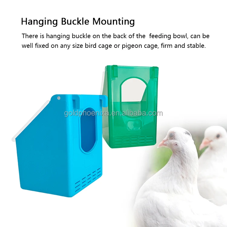 YYC New Condition Plastic Bird Cage Cup Pigeon Feeding Box in 1 2 3 Hole Options Pigeon Feeder