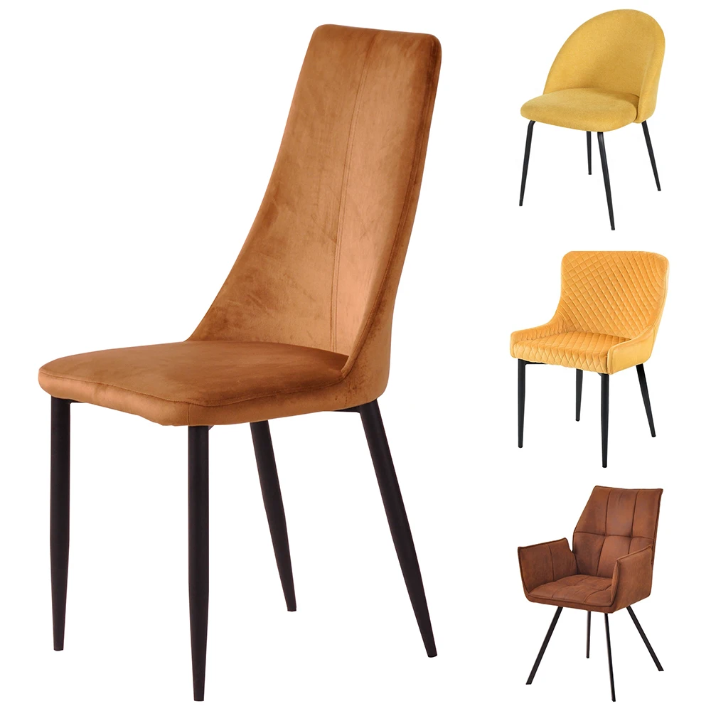 Luxury Modern Hotel Restaurant Dining Room Chair Brown Grey