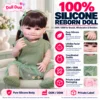 Green Knit Tulle Dress Pigtail Girl