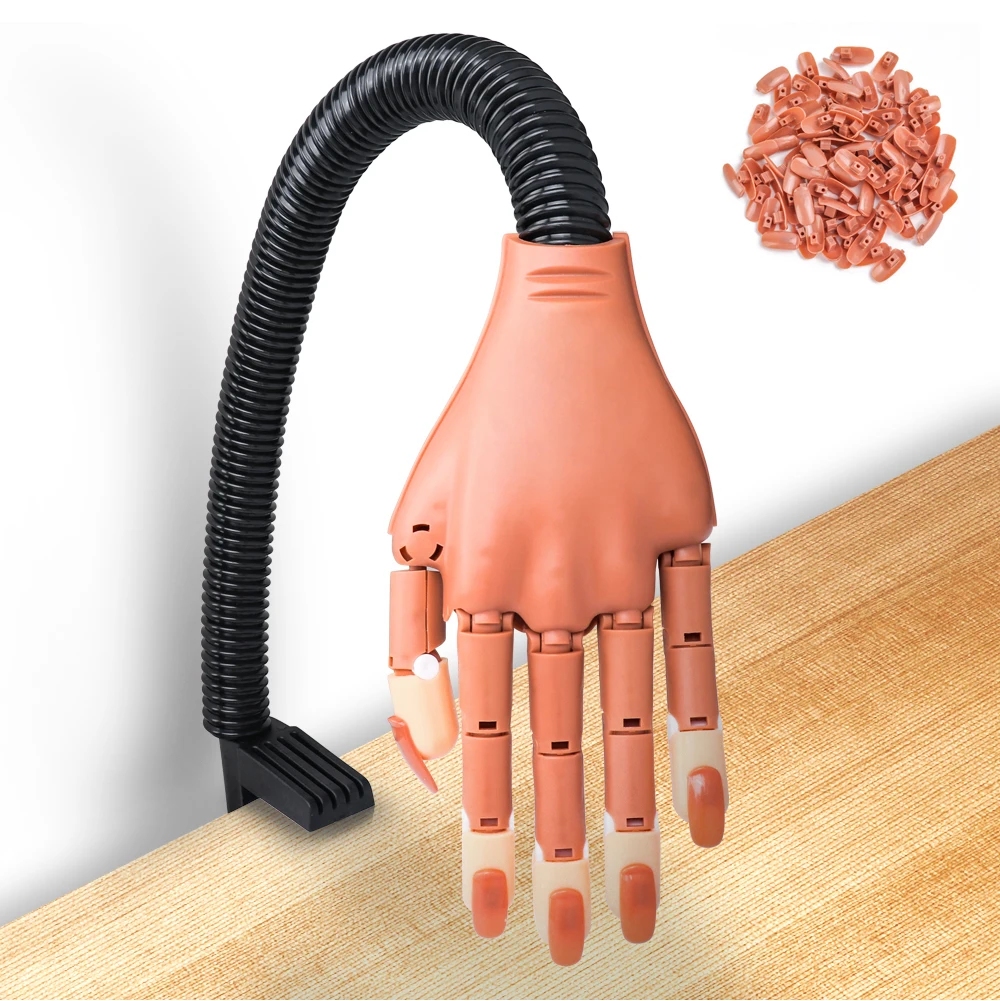 Practice Hand for Acrylic Nails Adjustable Mannequin Hand Nails Practice  Flexible Movable Nail Tools Manicure Tools, image size:1000x1001