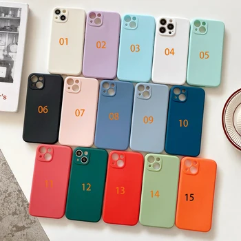 Wholesale Candy Color For iPhone 16 15 14 Silicone Phone Case Soft TPU Protective Back Cover for Samsung for Motorola