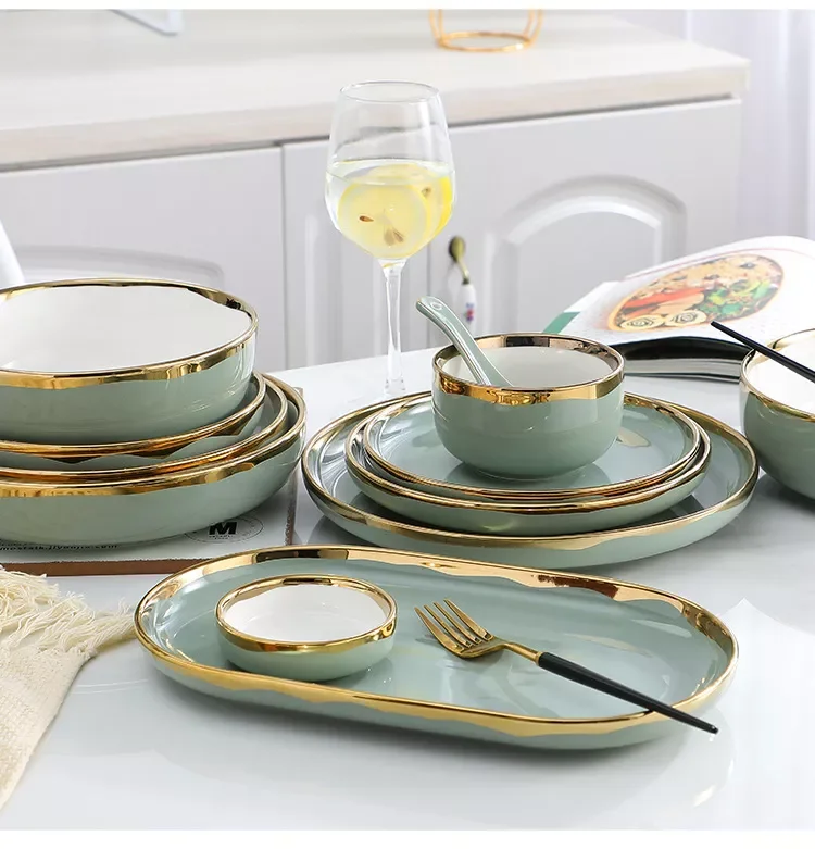 Dinner Set Luxury Dinnerware Porcelain Tableware Elegant Dinnerware