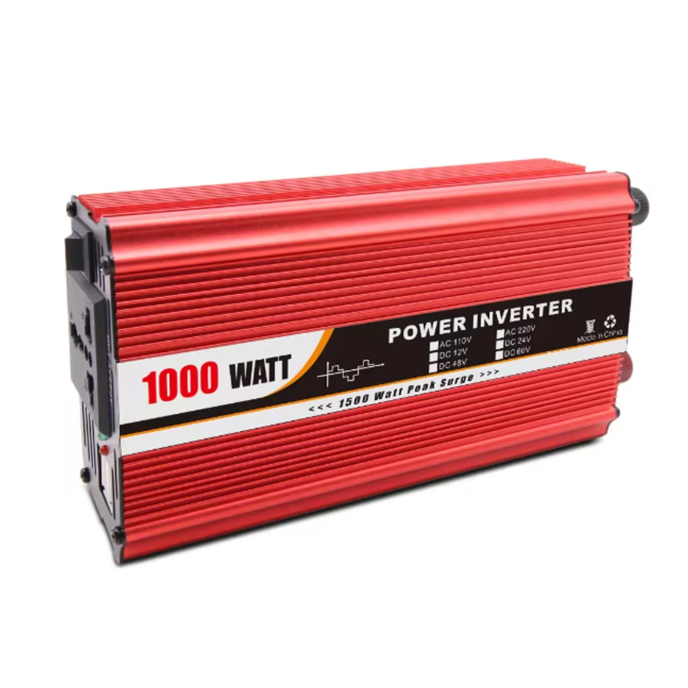 Mini Improved 2024 Latest Technology Inverter 12V 220V 1000W Automotive Power Inverter Charger Converter With Fan Wholesale