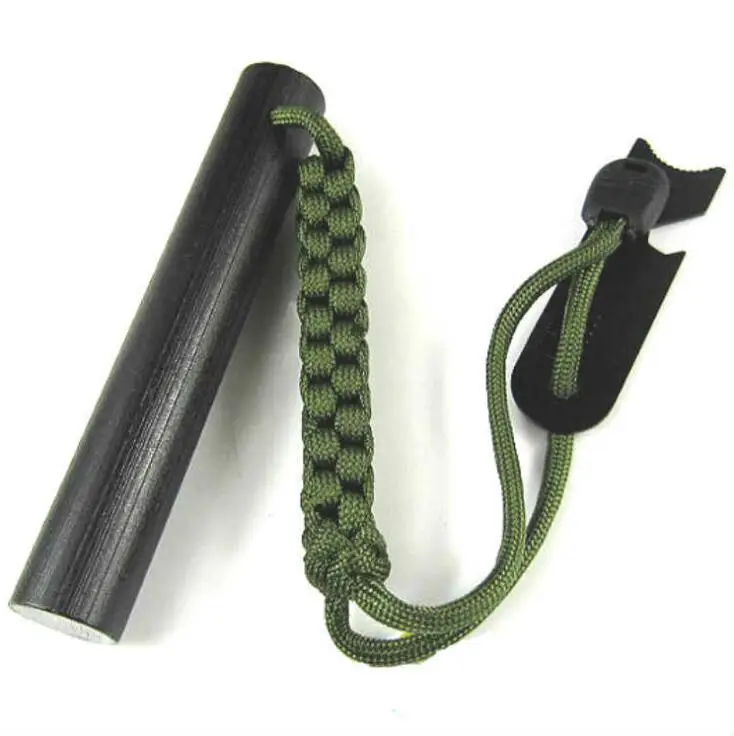 Eco-Friendly Weatherproof Ferro Rod 20*120mm Camping Ferrocerium Rod Flint Fire Starter with Parachute Cord