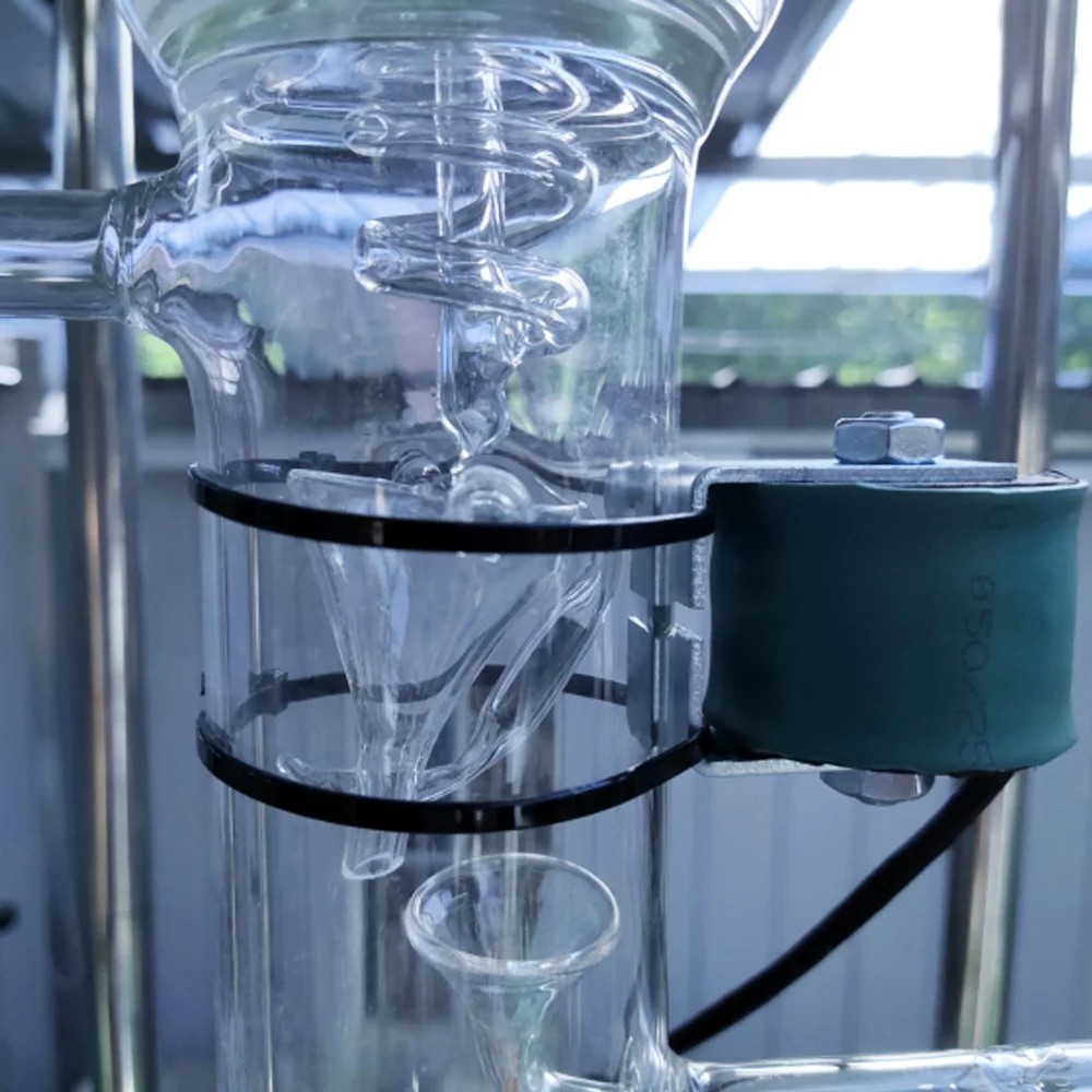 TOPTION 중국 공급업체 10L 20L 분별 증류 컬럼 전자기 리플럭스 비율 깔때기 포함