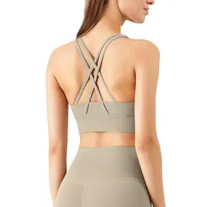 TOPKO Ready to Ship Quick Dry Solid Breathable Compression Fitness Yoga Bra