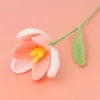 Gradient nude pink-Open Tulip Flower Branch