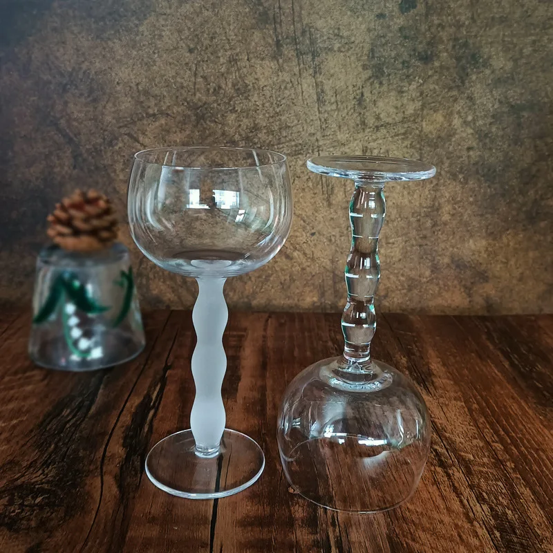 Vintage Color Wine Glasses, Vintage Glass Cup Glasses