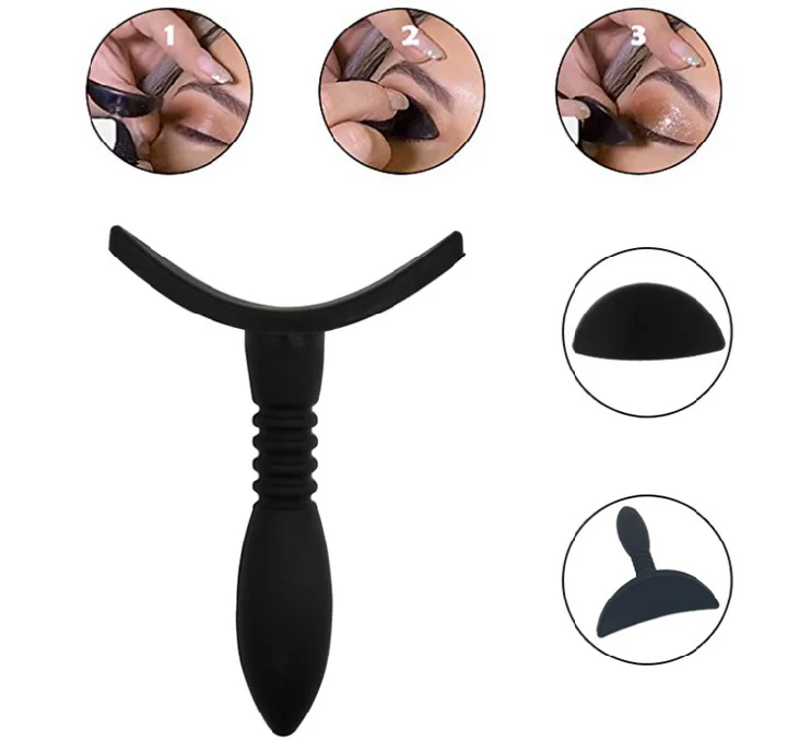 Ленивый штамп для теней с прозрачной шариковой ручкой, силиконовый аппликатор для теней для век, косметический инструмент для нанесения теней