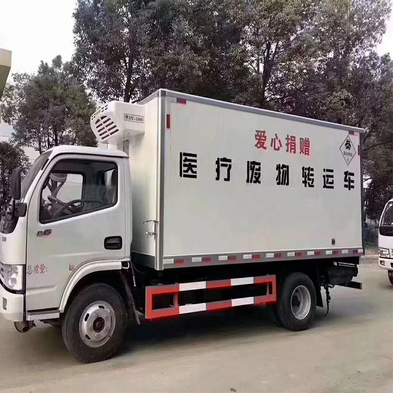 Грузовик-холодильник DONGFEGN 4x2 4x4, транспортное средство для транспортировки медицинских отходов, транспортное средство для транспортировки клинических отходов, грузовик для холодного хранения