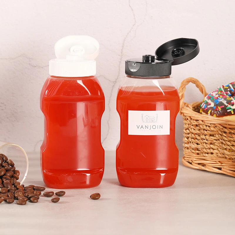 12oz Upside Down Squeeze Ketchup Bottle With Flip Top Lid 14oz 16oz