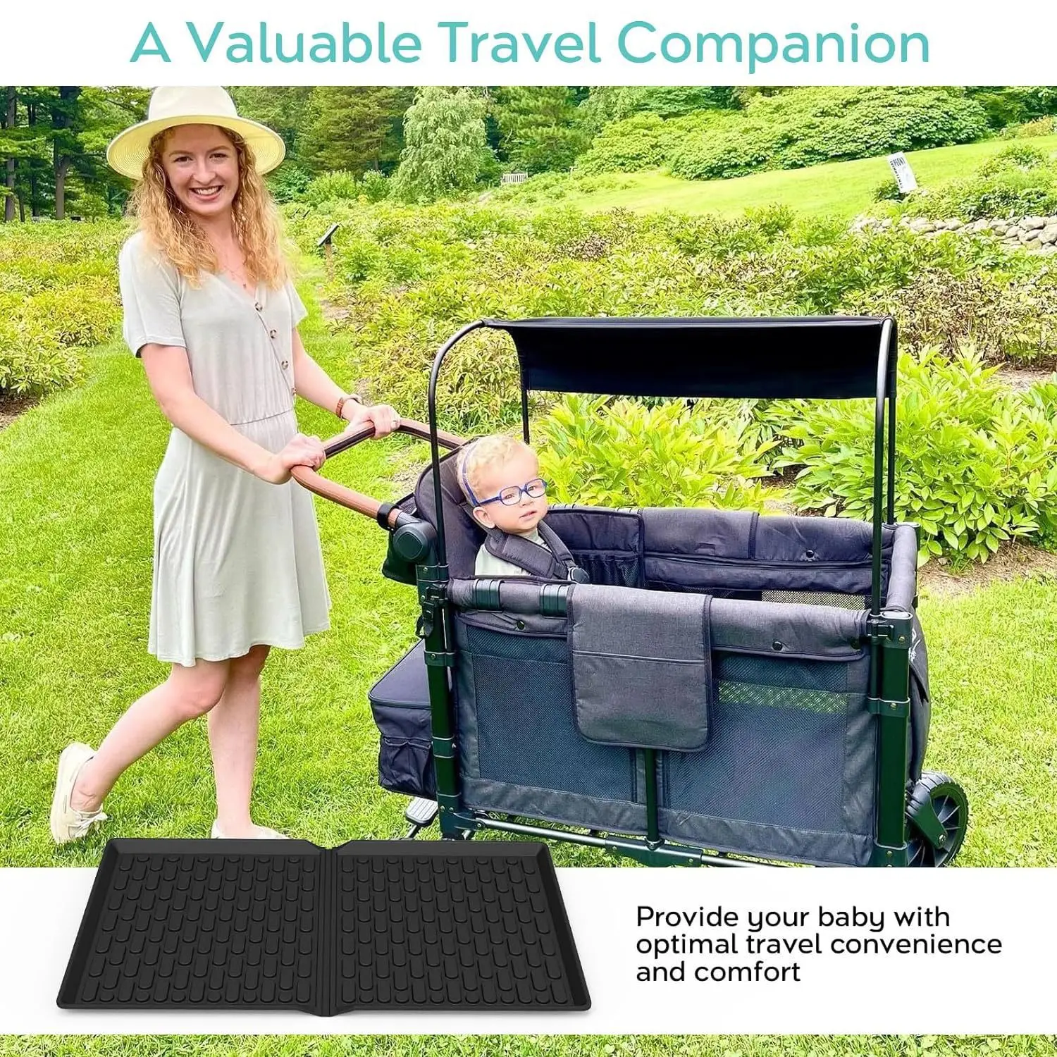 All Weather Floor Car Mat For Wagon Wonderfold W2 W4 Sports Stroller