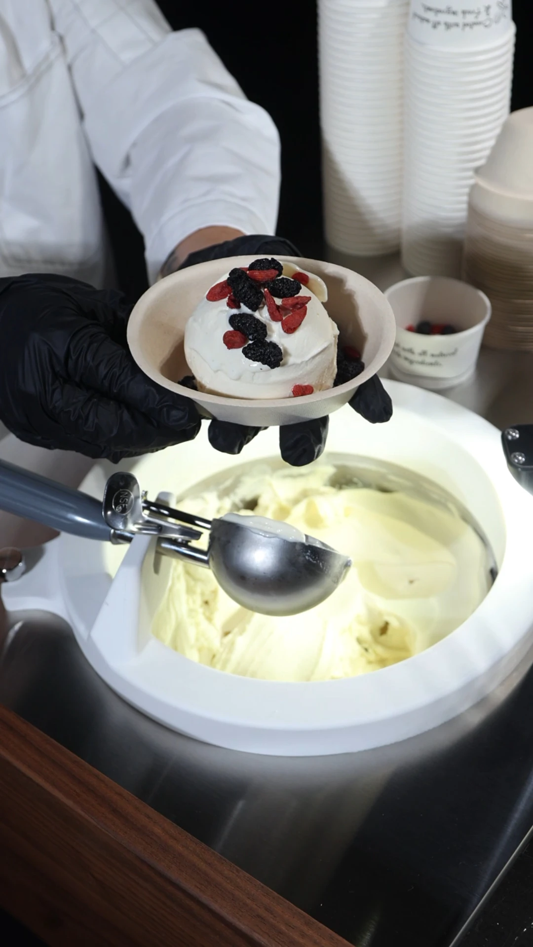 110V Miles Tabletop Ice Cream Machine Desk Top Ice Cream Machine NSF CE Certificate Counter Top Gelato Freezer Display - Image 3