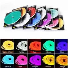 5M 50M 6*12mm 8*16mm 12V Neon Light Strip LED Flexible Silicone for DIY Neon Sign White RGB Rope Neon Strip Light