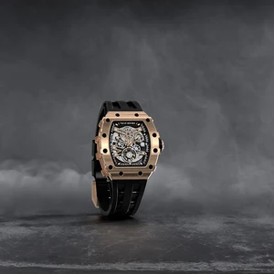 For Luxury Men's Stainless Steel Mechanical Watch Water Resistant Silicone Sapphire Crystal Dial Miyota Movement Business