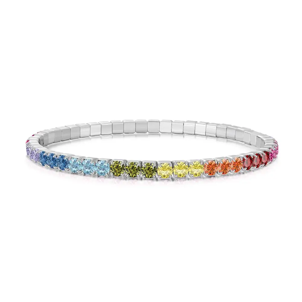 KAKODIY Unique Design 925 Sterling Silver Rhodium 18K Gold Plated Chain Daley Dress Up Synthetic Zircon Women's Jewelry Bracelet detail 1